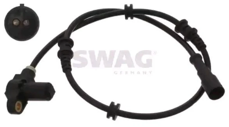 Image of SWAG 40 94 4408 ABS Sensor Front Axle Right Sensor,wheel speed (412)