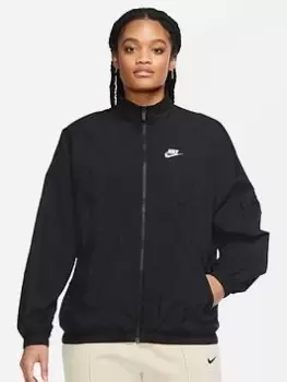 Image of Nike Essential Woven Jacket - Black, Size L, Women