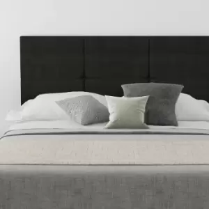 Image of Caine Upholstered Headboard, Kimiyo Linen, Charcoal - Headboard 60cm Size Superking (180x200)