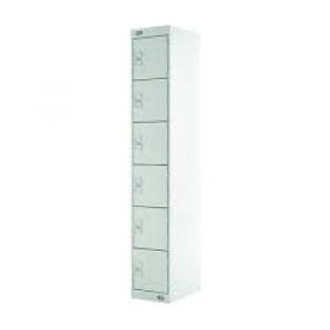 image of Six compartment Express Standard Locker D300mm Light Grey Door MC00149