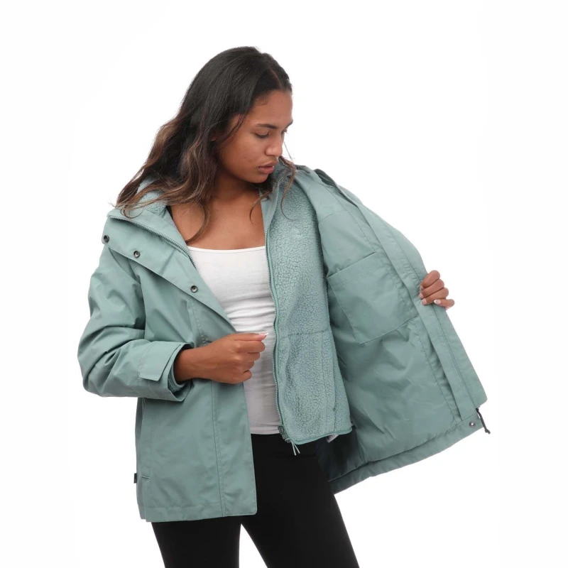Image of Timberland Womens Benton 3-in-1 Waterproof Detachable Hood Softshell Jacket Blue female 8-10