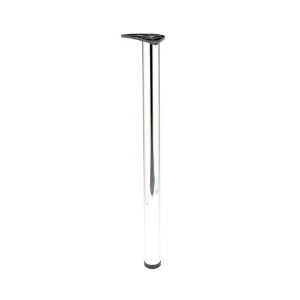 Image of BQ H860mm Chrome effect Galvanized Worktop support leg