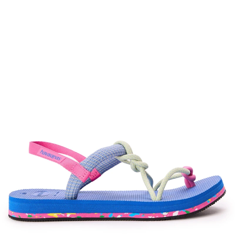 Image of Havaianas Womens Cosmo Osaka Blue Star Flip Flops Blue Star female 4