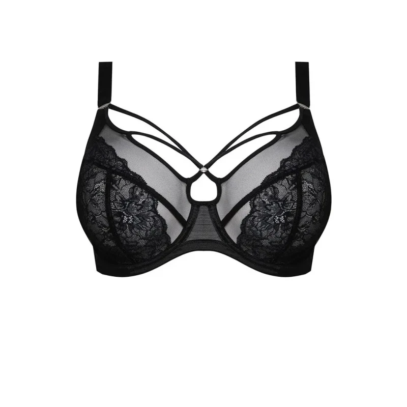 Image of Elomi Womens underwired plunge bra Elomi Brianna Noir Female 85K