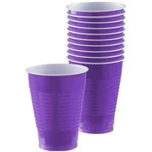 Image of Plastic Cups Purple 355ml (Pack Of 10)