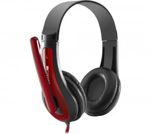 image of CANYON CNS-CHSC1BR Headset - Black & Red, Black