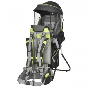 Image of HOMCOM Baby Backpack Carrier for Hiking Child Carrier with Ergonomic Hip Seat Detachable Rain Cover Adjustable Straps Stand