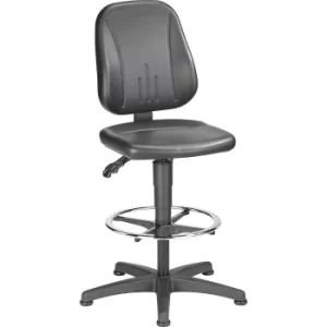 image of Industrial swivel chair with gas-lift height adjustment