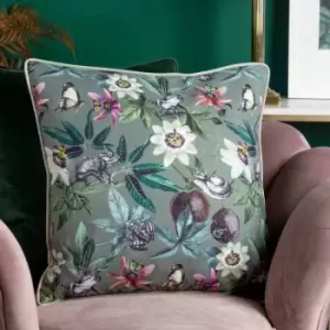 Image of Wylder Tropics Wild Passion Creatures Polyester Filled Cushion Sage