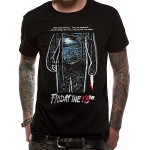 image of Friday The 13th - Mens Small Movie Sheet T-Shirt (Black)