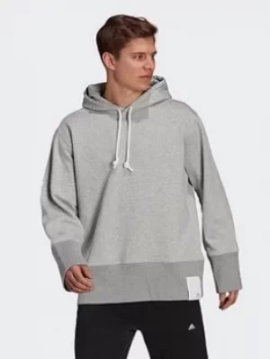 Image of adidas Sportswear Comfy And Chill Fleece Hoodie, Grey Size M Men