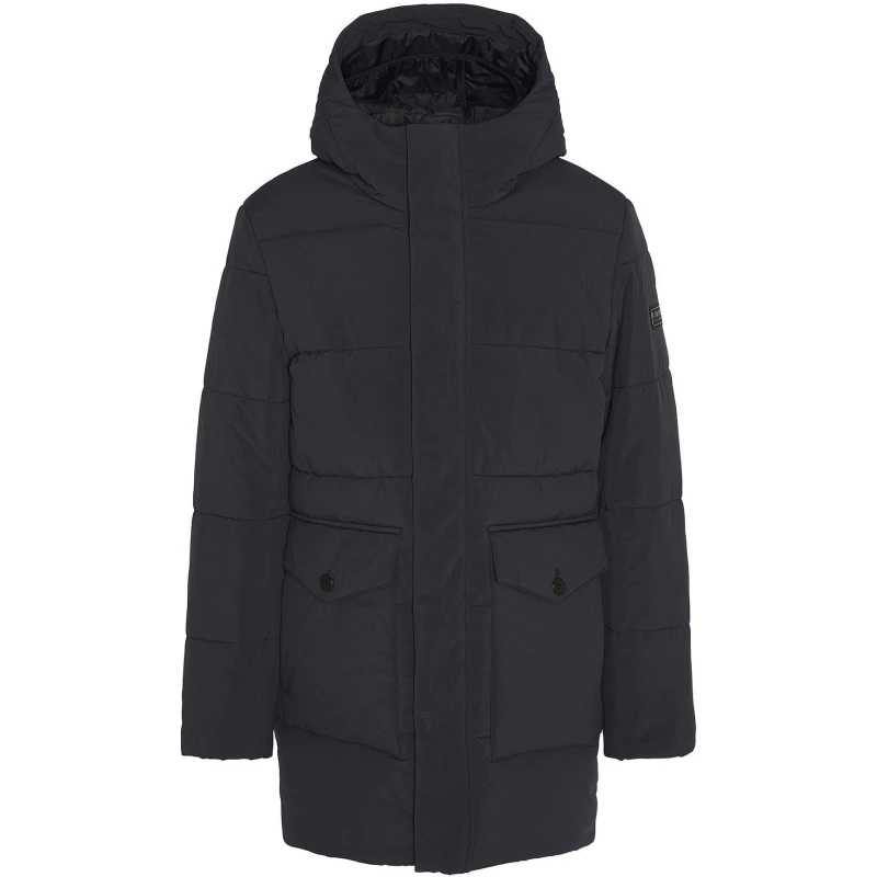 Image of Barbour International Sutley Shell Quilted Jacket - XL Black Coats and Jackets male MQU1822BK11 XL