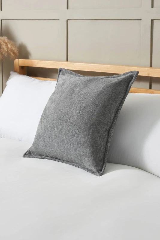 Image of BHS Oxford Cushion in Grey Grey Unisex