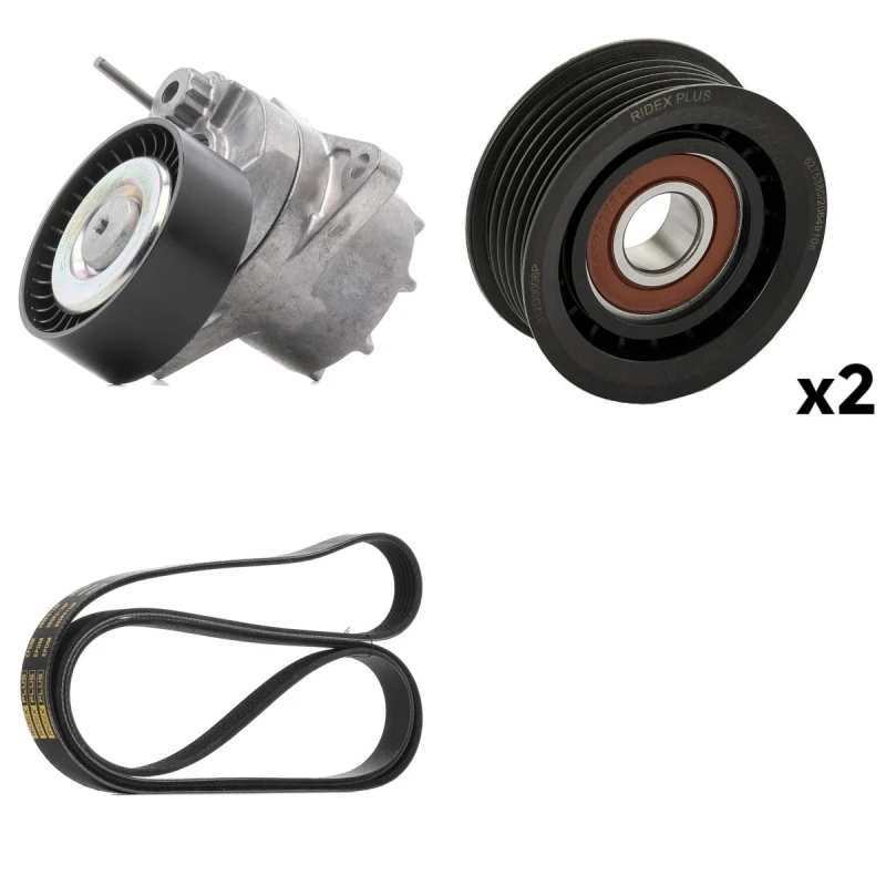 Image of RIDEX PLUS 542R0758P V-ribbed belt set V-Ribbed Belt Set (542)