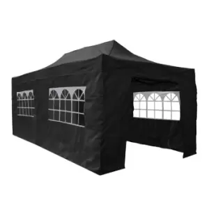 image of Airwave 6m x 3m Pop Up Gazebo with Sides - Black