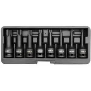 Image of Eight Piece Impact Torx Socket Bit Set Black YT-1065 - Yato
