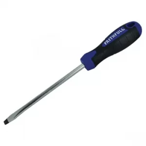 image of Faithfull FAISDF125 Soft Grip Screwdriver Flared Slotted Tip 6.5 x...