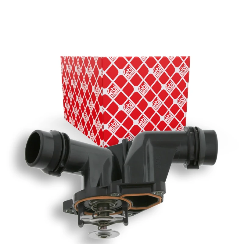 Image of FEBI BILSTEIN 23529 Engine thermostat Opening Temperature: 85°C, with gasket/seal, with housing Thermostat,coolant (316)
