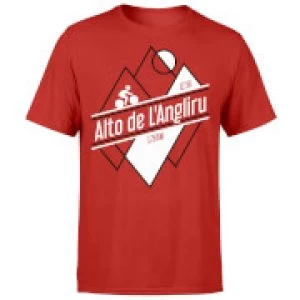 Image of Alto De L'Angliru Mens Red T-Shirt - L - Red