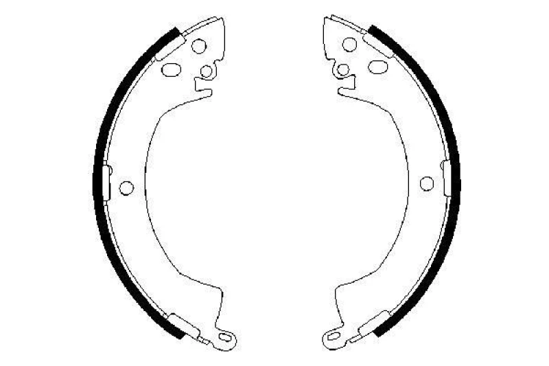 Image of Brake Shoe Set Bosch 0 986 487 207