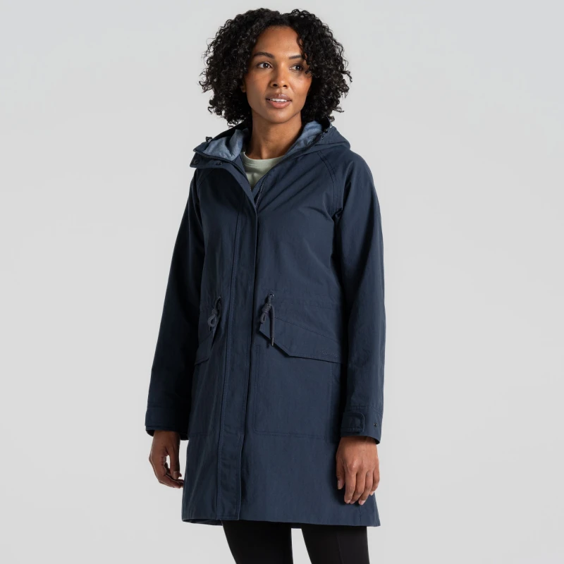 Image of Craghoppers Womens Emilia Waterproof Jacket in Mid Navy Size: 10 Mid Navy Female 10