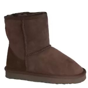 image of Eastern Counties Leather Childrens/Kids Charlie Sheepskin Boots (1 UK) (Chocolate)