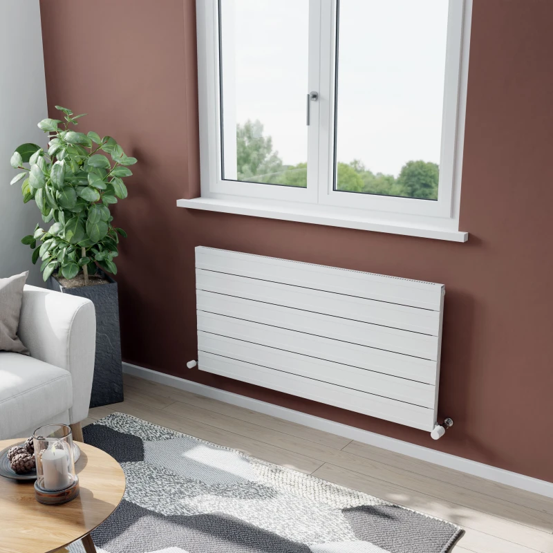 Image of Agadon Rome Designer Aluminium Radiator in White Size: 603mm x 800mm White Unisex 603mm x 800mm