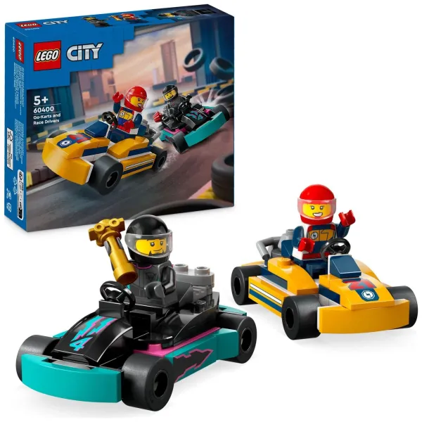 image of LEGO City Go-Karts and Race Drivers Vehicle Toys Set 60400