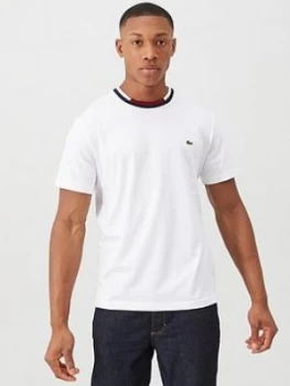 Lacoste Sportswear Ringer T-Shirt - White, Size 6=Xl, Men