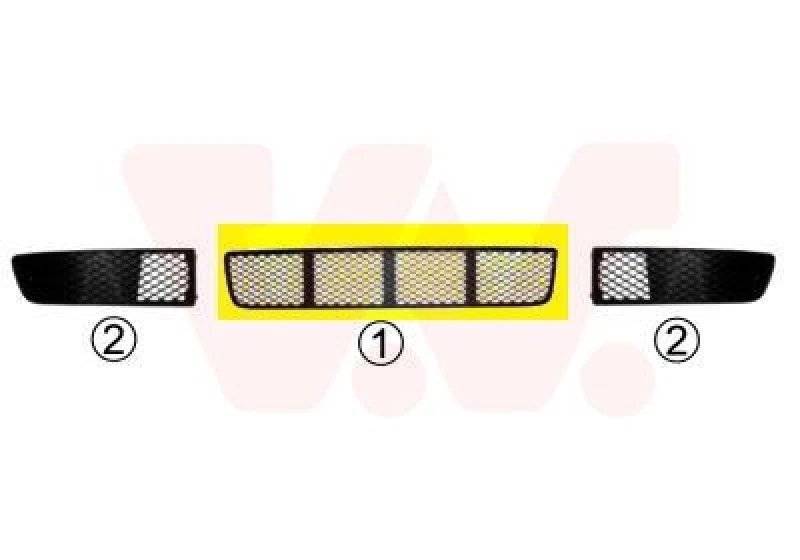 Image of VAN WEZEL Bumper grill VAN WEZEL 5825590