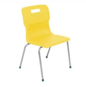 image of 4 Leg Chair 430mm Yellow KF72193