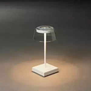 image of Konstsmide Scilla Outdoor Effect Table Lamp USB 2700K, 3000K Dimmable White, IP54