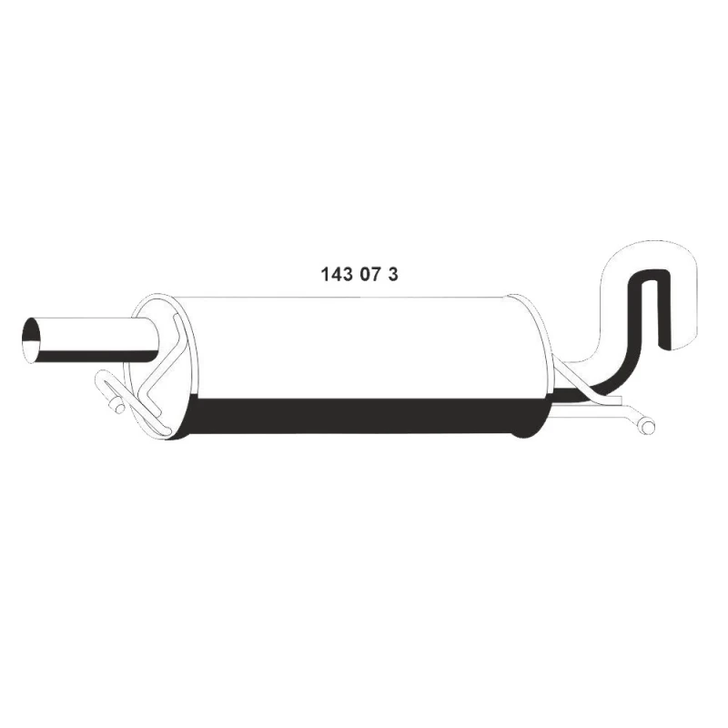 Image of ERNST 143073 Rear silencer End Silencer (3437)