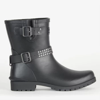 Image of Barbour International Womens Leona Biker Boots - Black - UK 5