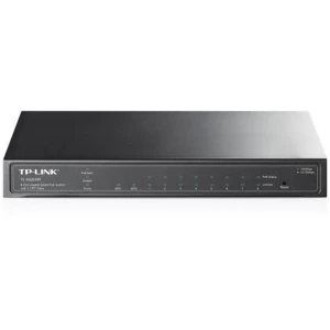 image of TP-LINK (T1500G-10PS) 8-Port Gigabit POE Smart Switch, 2 SFP Ports, Steel Case UK Plug