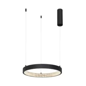Image of Merano - Collins 40cm Integrated LED Pendant Ceiling Light Dimmable Sandy Black Aluminium LED 25W 1800Lm 3000K