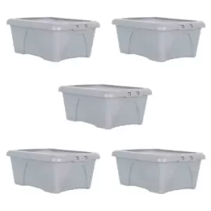 Image of Wham Set 5 Wham Home Upcycle 34L Box & Lid Soft Grey