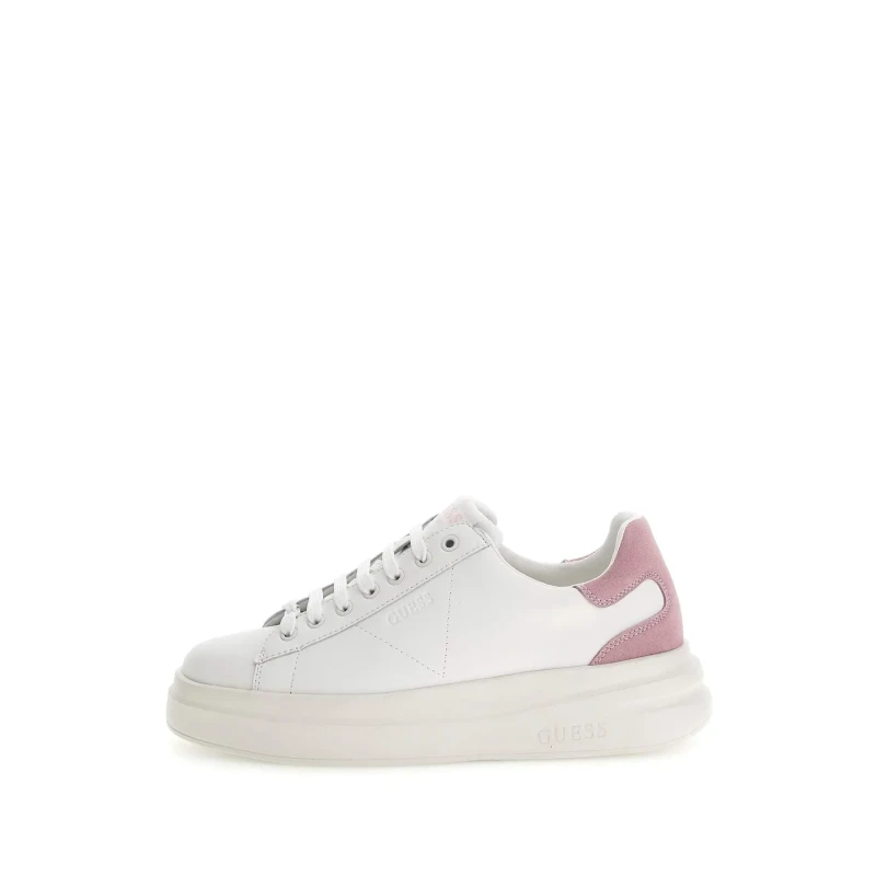 Image of Guess Elbina Genuine Leather Sneakers 14940368 Pink