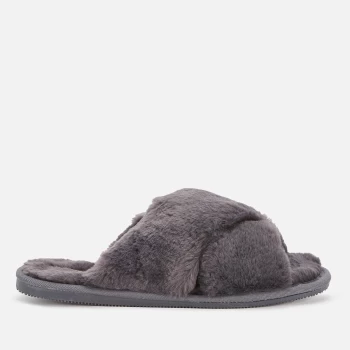 Image of Clarks Womens Dream Lux Slide Slippers - Grey - UK 3