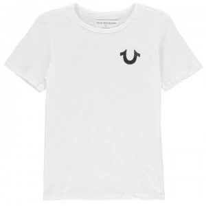 Image of TRUE RELIGION Junior Boys Hs Short Sleeve T Shirt - White WHT
