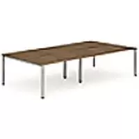 Image of dynamic Computer Desk Evolve Plus B4P12WNTS Walnut 2400 mm x 1600 mm x 730 mm