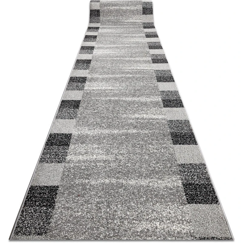 Image of RUGSX Runner silver Etna frame, sand grey 80cm grey 80x120cm @228529