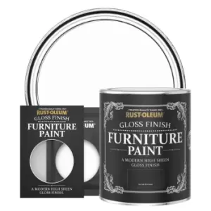 image of Rust-Oleum Gloss Furniture & Trim Paint - CHALK White - 750ml