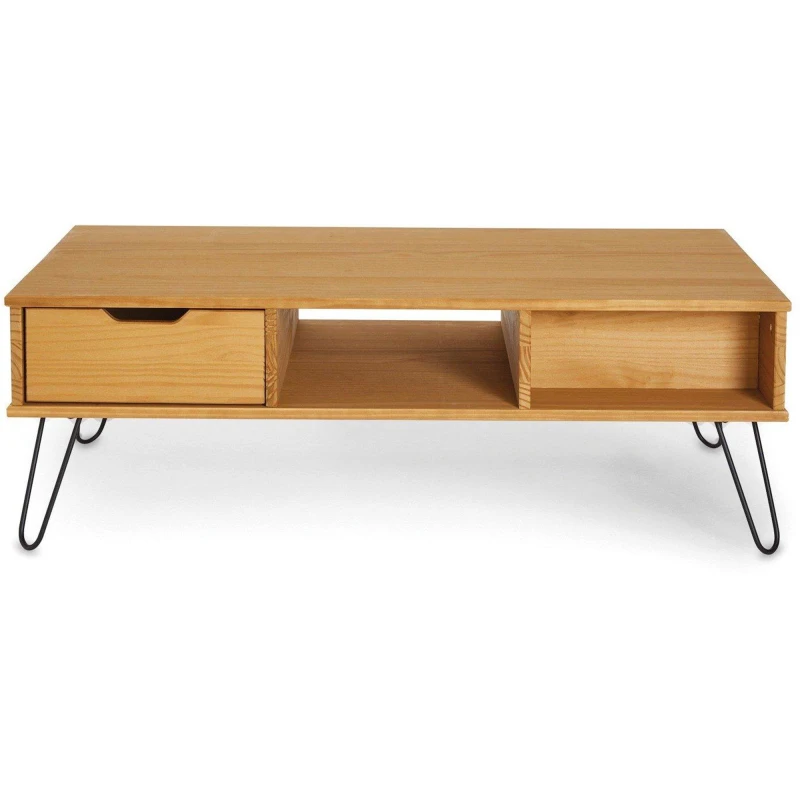 Image of Homelife Harlem Pine Hairpin Leg Coffee Table - Nude Nude One Size