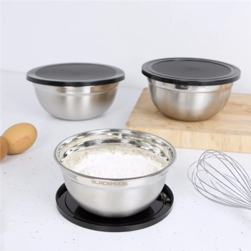 Image of Blackmoor Stainless Steel Storage Bowls with Lids