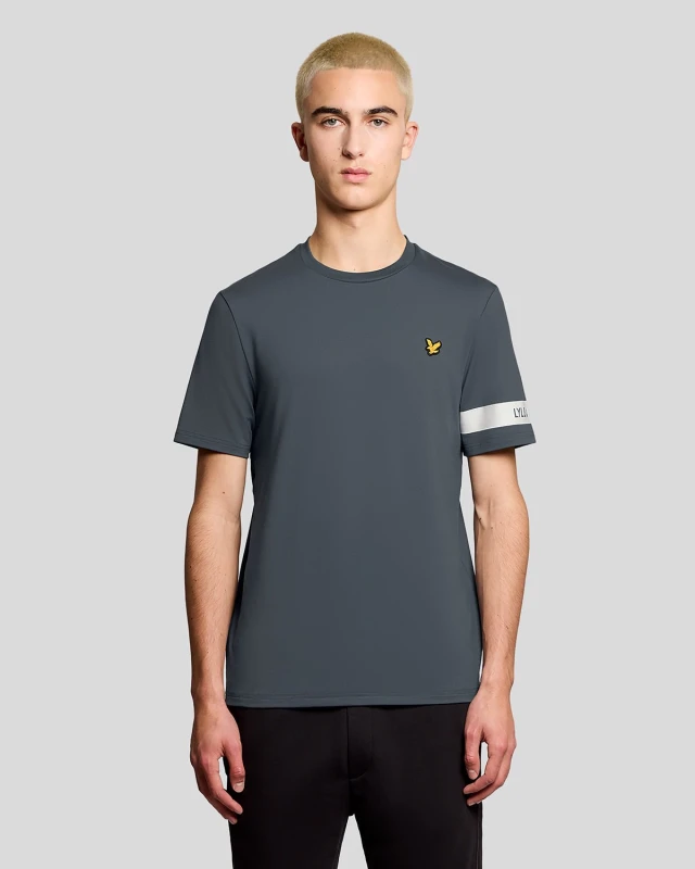 Image of Lyle & Scott Mens Sports Sleeve Detail T-Shirt in Grey