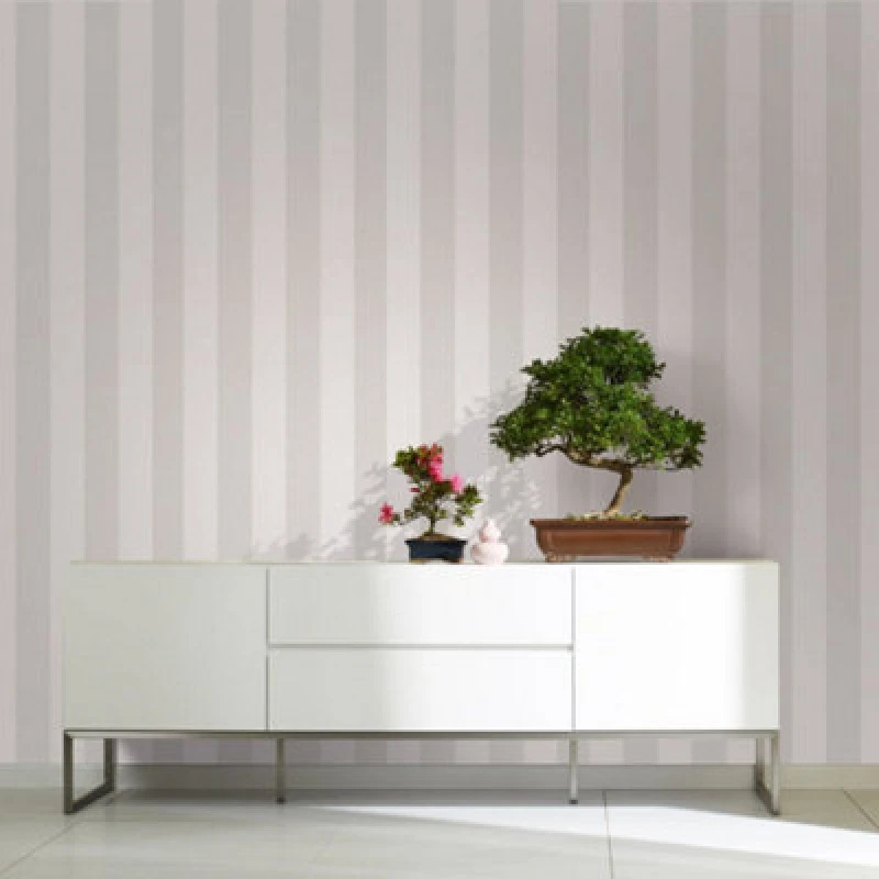 Image of Galerie Industrial Effects Beige Stripe Design Wallpaper Roll