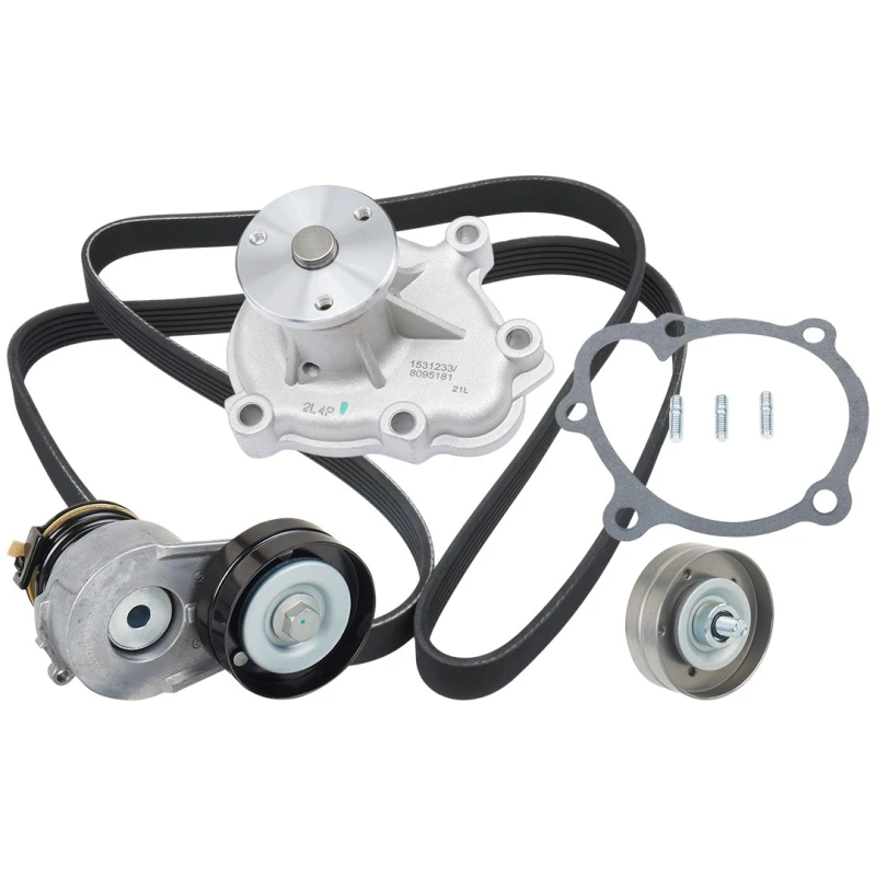 Image of RIDEX 4172P0074 Water Pump + V-Ribbed Belt Kit Water Pump + V-Ribbed Belt Kit (4172)