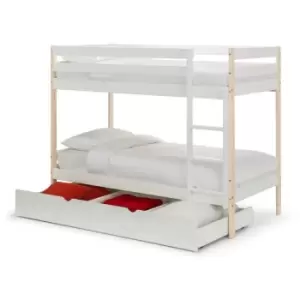 Image of Leora Bunk Bed 3ft Single 90 x 190 White & Pine