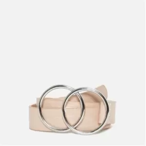 image of Missguided Mock Croc Ring Detail Belt - Nude